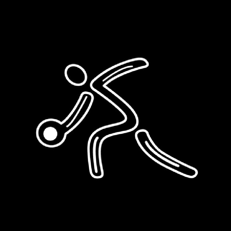 Bowling Player Icon Neonskylt