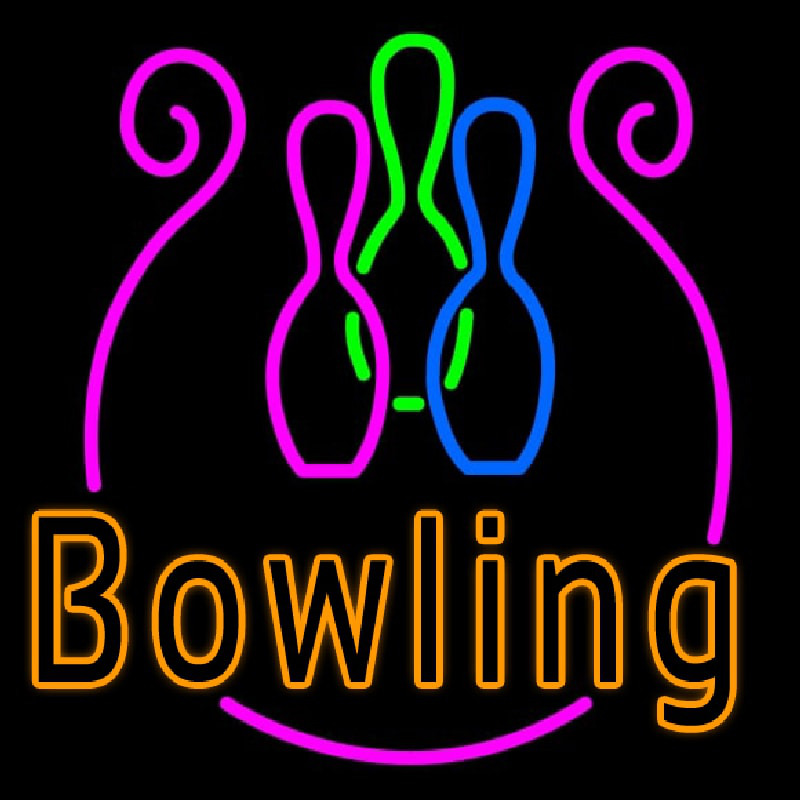 Bowling With Bowl Neonskylt