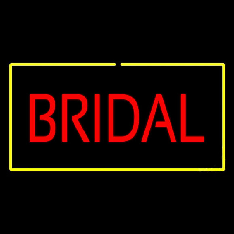 Bridal Rectangle Yellow Neonskylt