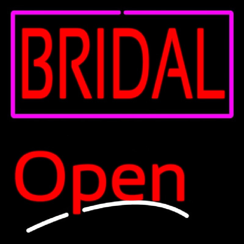 Bridal Script2 Open Neonskylt