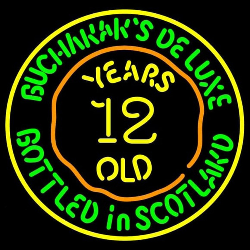 Buchanans Delu e 12 Year Old Neonskylt