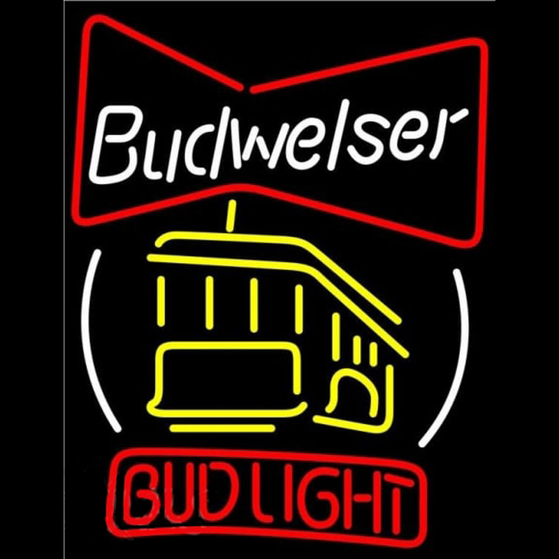 Bud Cable Car Beer Sign Neonskylt