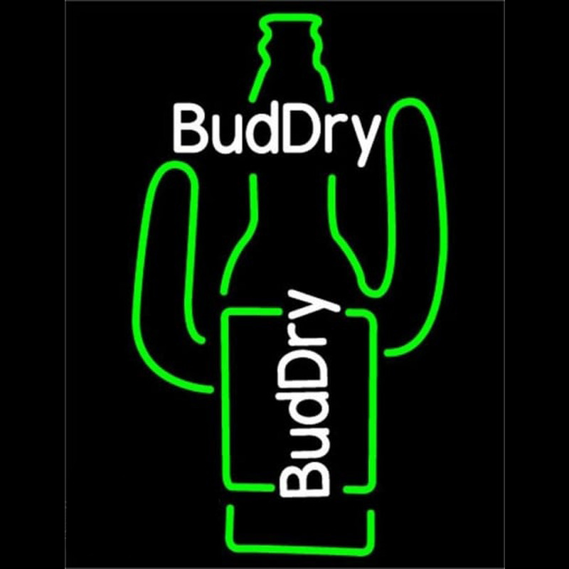 Bud Dry Cactus Beer Sign Neonskylt