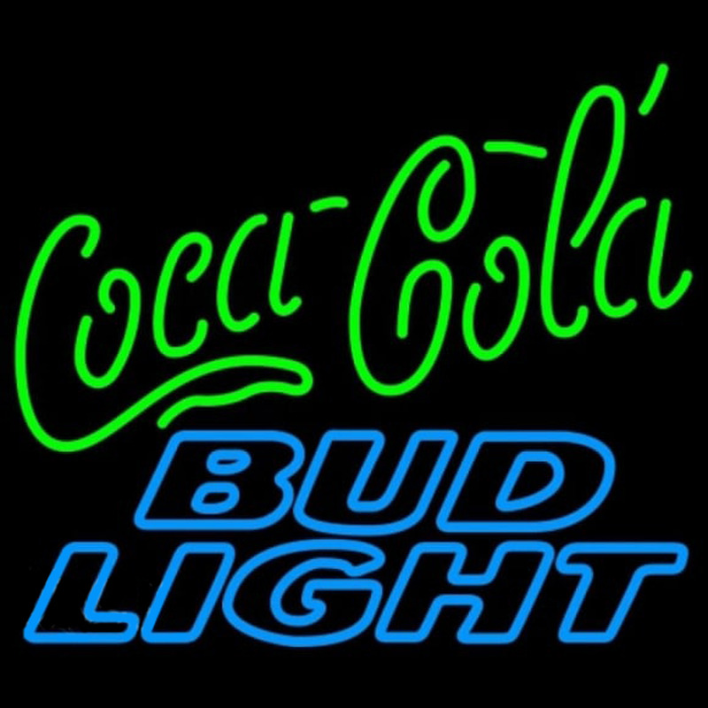 Bud Light Coca Cola Green Beer Sign Neonskylt