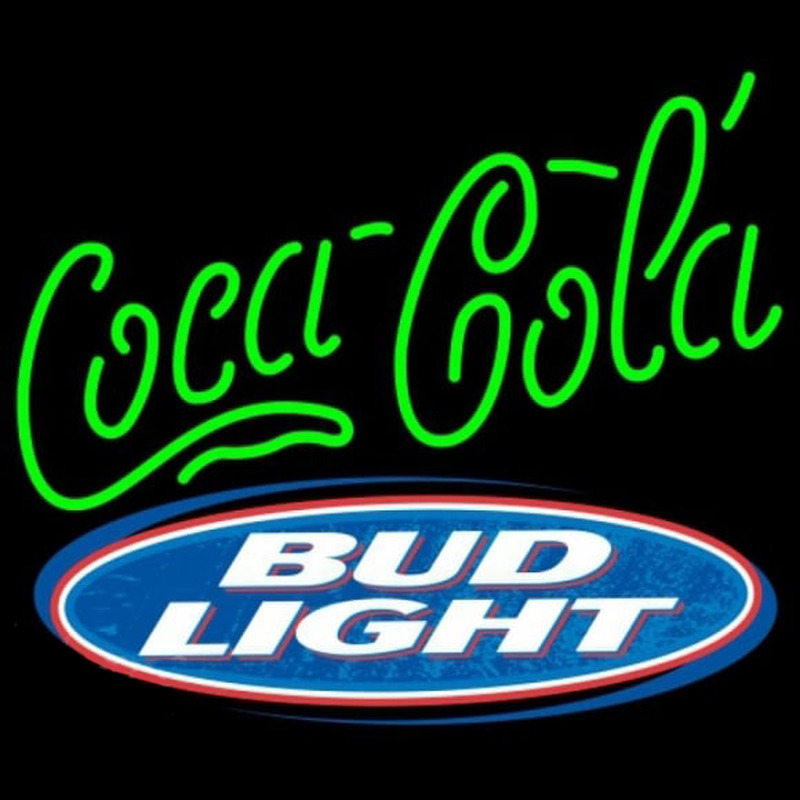 Bud Light Coca Cola Green Beer Sign Neonskylt