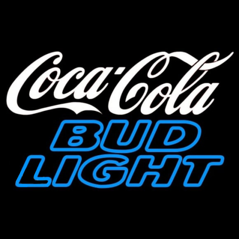 Bud Light Coca Cola White Beer Sign Neonskylt