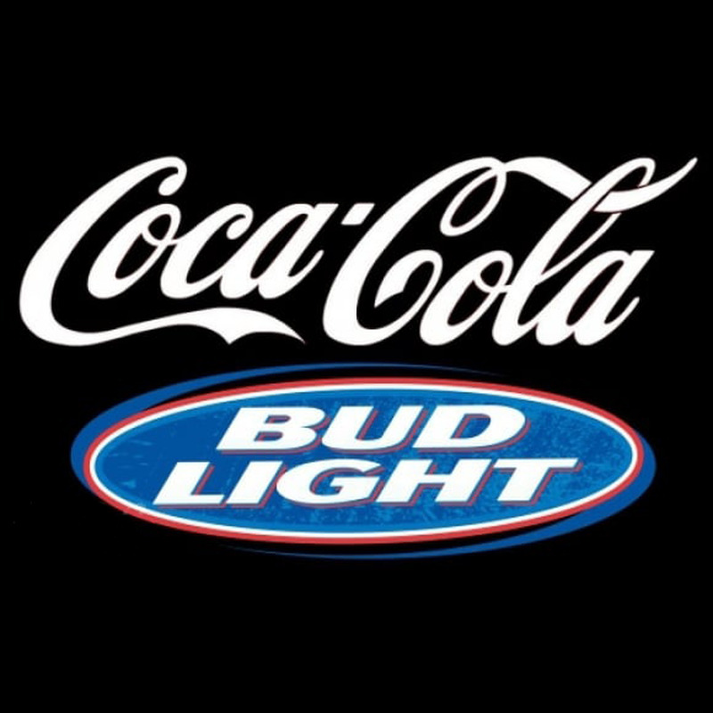 Bud Light Coca Cola White Beer Sign Neonskylt