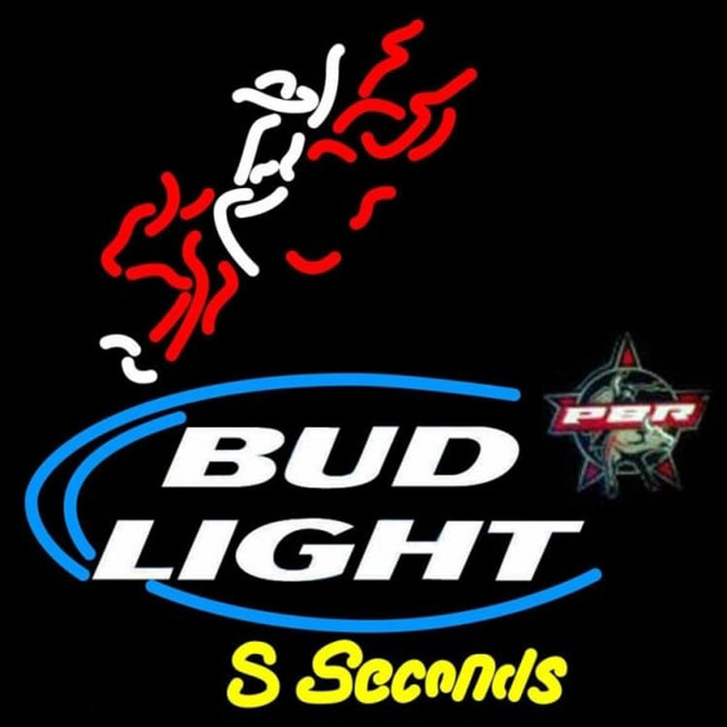 Bud Light Pbr Bull Rider Beer Sign Neonskylt