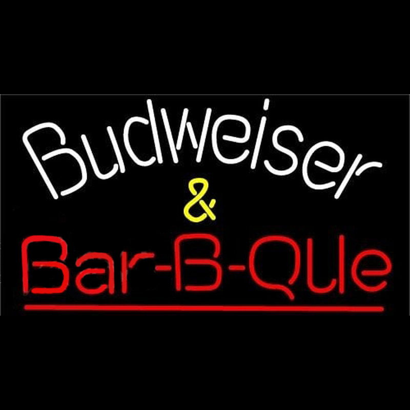 Budweiser Barbeque Beer Sign Neonskylt