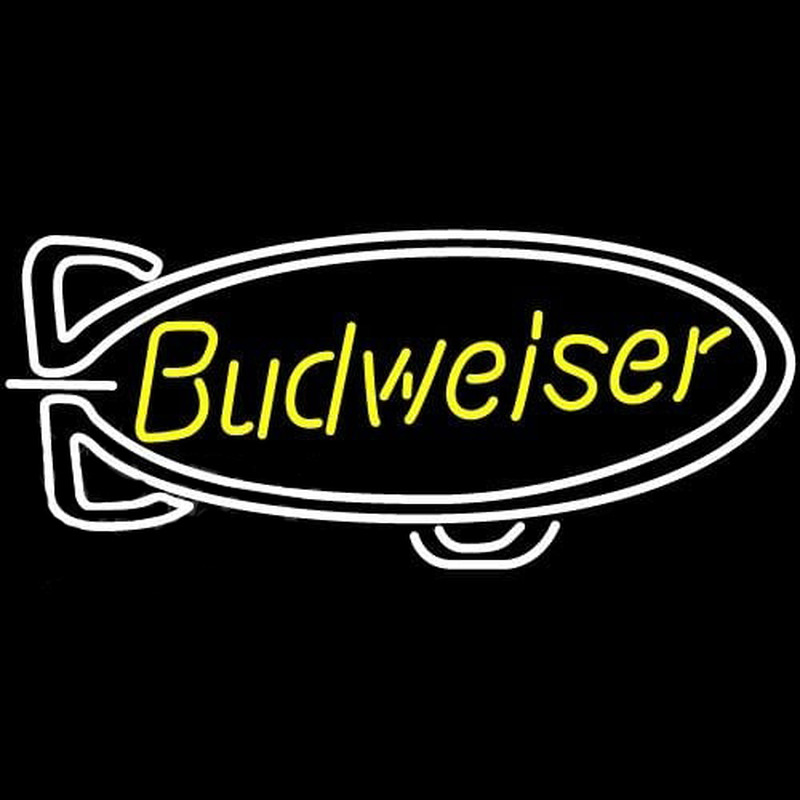 Budweiser Blimp Beer Sign Neonskylt