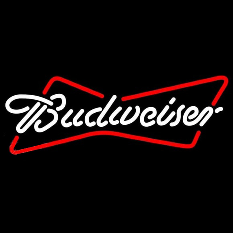 Budweiser Bowtie Beer Sign Neonskylt