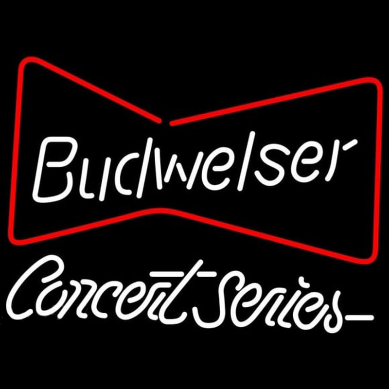 Budweiser Bowtie Concert Series Beer Sign Neonskylt