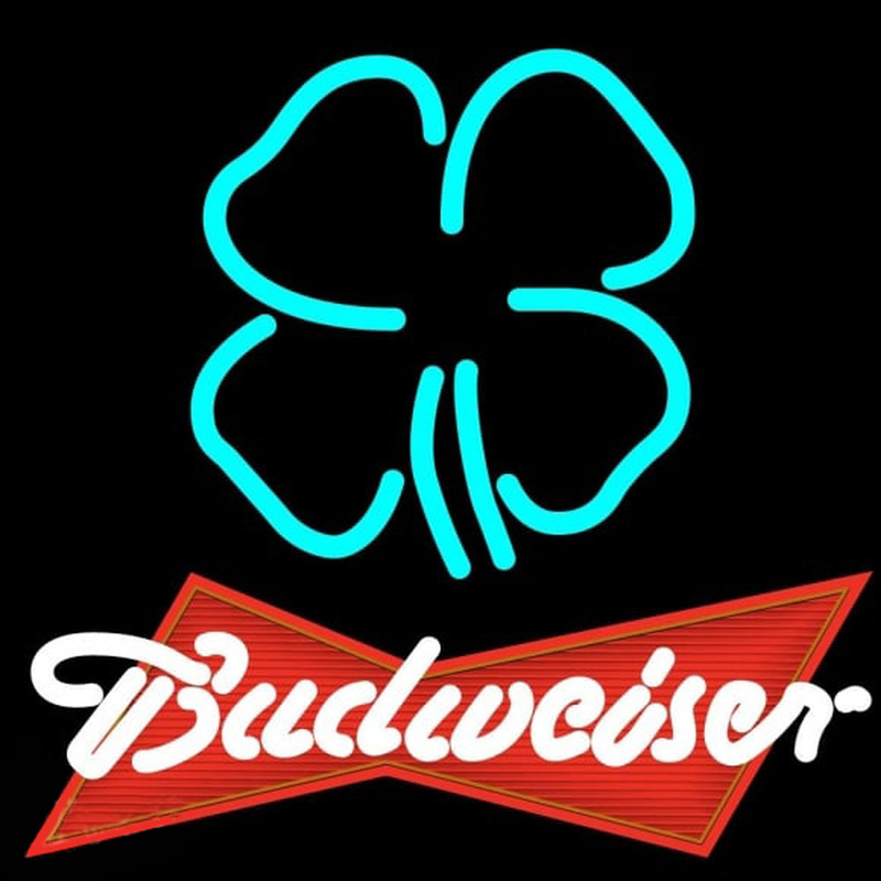 Budweiser Clover Beer Sign Neonskylt