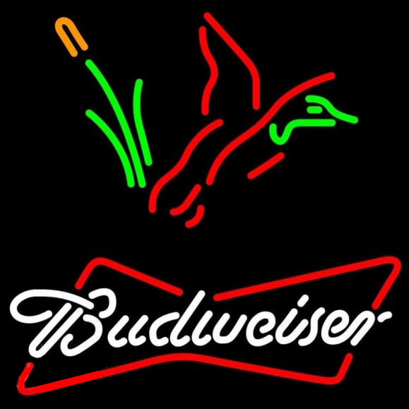 Budweiser Collectible Duck Hunting Beer Sign Neonskylt