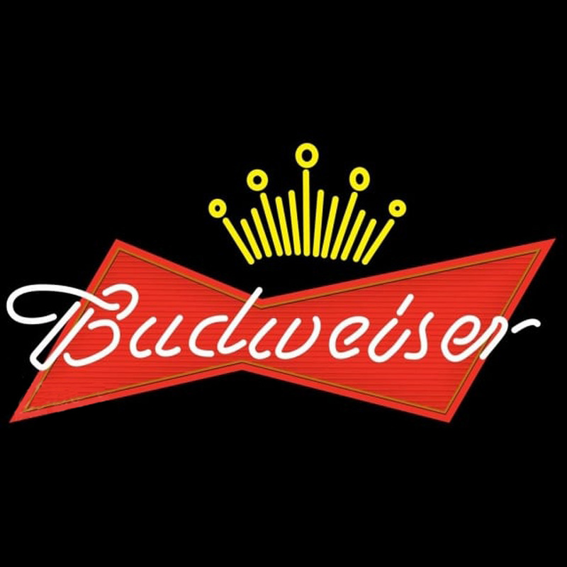 Budweiser Crown Beer Sign Neonskylt