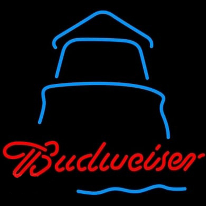 Budweiser Day Lighthouse Neonskylt