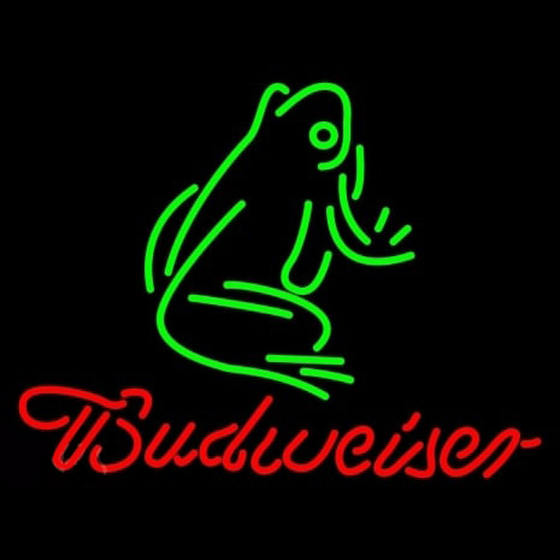 Budweiser Frog Neonskylt