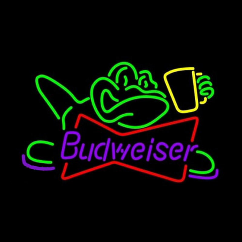 Budweiser Frog Neonskylt