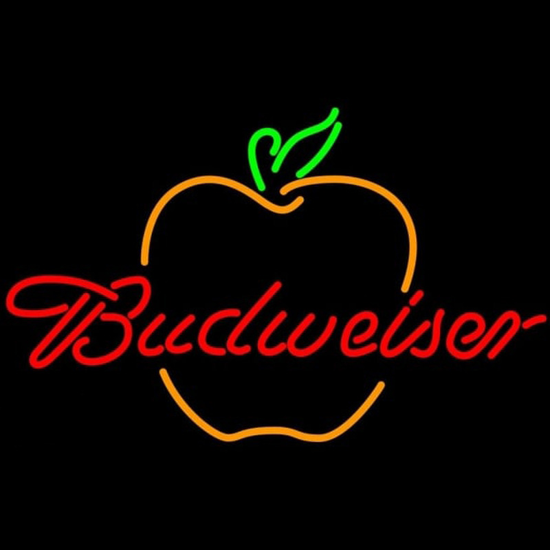 Budweiser Great Apple Beer Sign Neonskylt