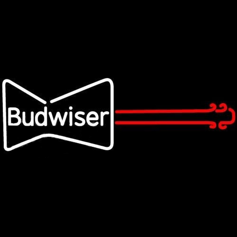 Budweiser Guitar Beer Sign Neonskylt