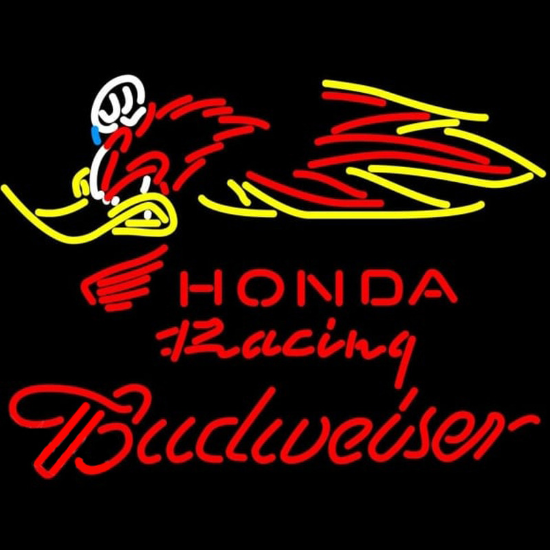 Budweiser Honda Racing Woody Woodpecker Crf 250450 Beer Sign Neonskylt