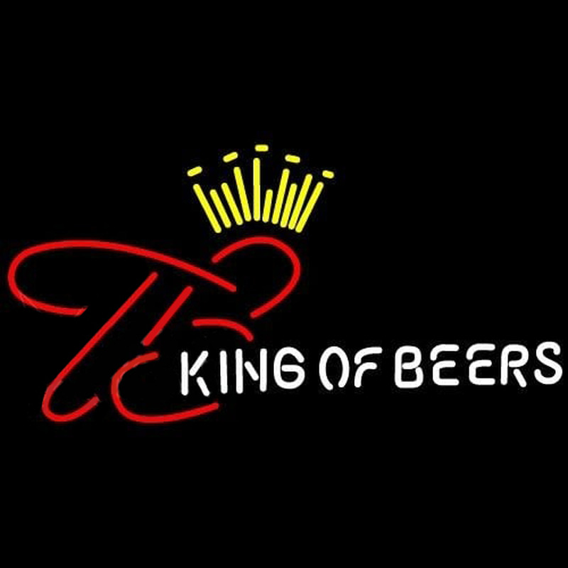 Budweiser King Of Beers Beer Sign Neonskylt