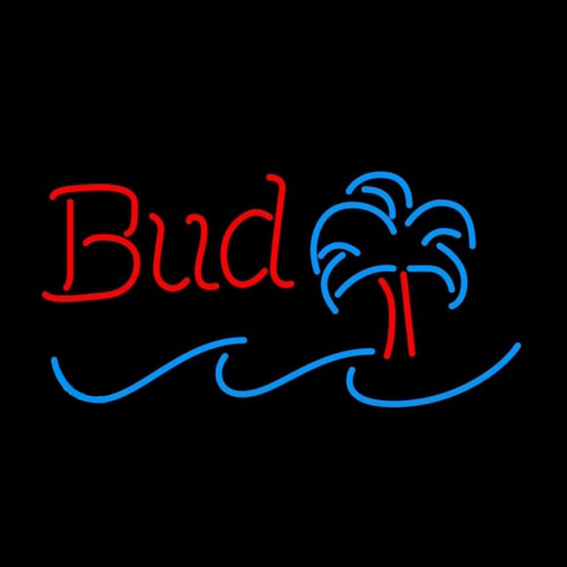 Budweiser Mini-palm Tree Beer Sign Neonskylt