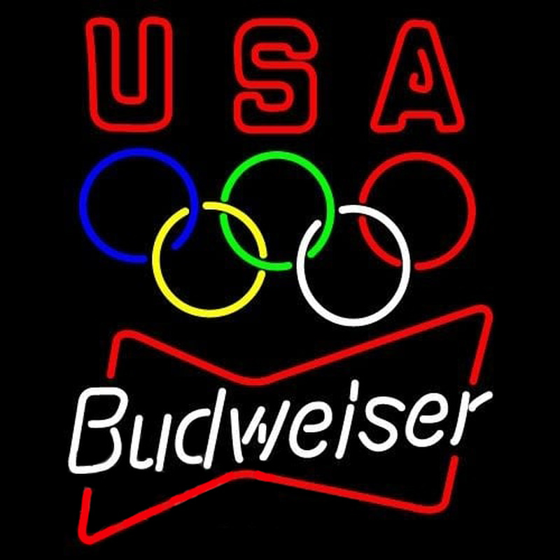 Budweiser Olympic Beer Sign Neonskylt