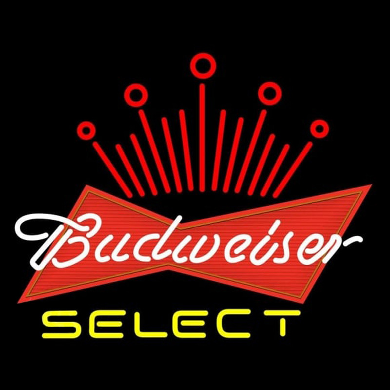 Budweiser Select Logo Beer Sign Neonskylt