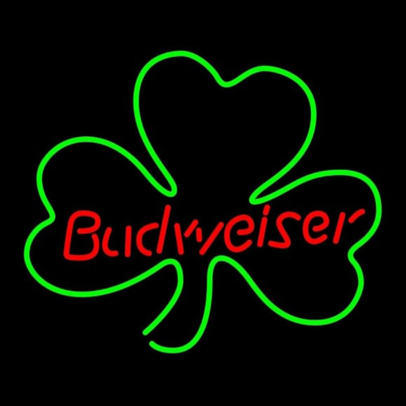 Budweiser Shamrock Beer Sign Neonskylt