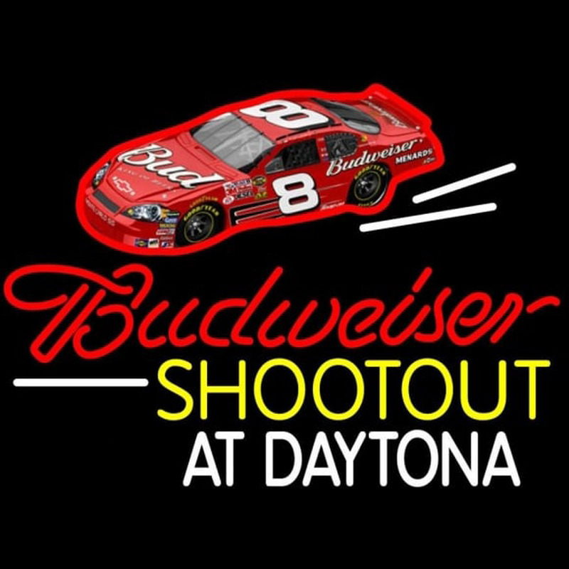 Budweiser Shootout Beer Sign Neonskylt