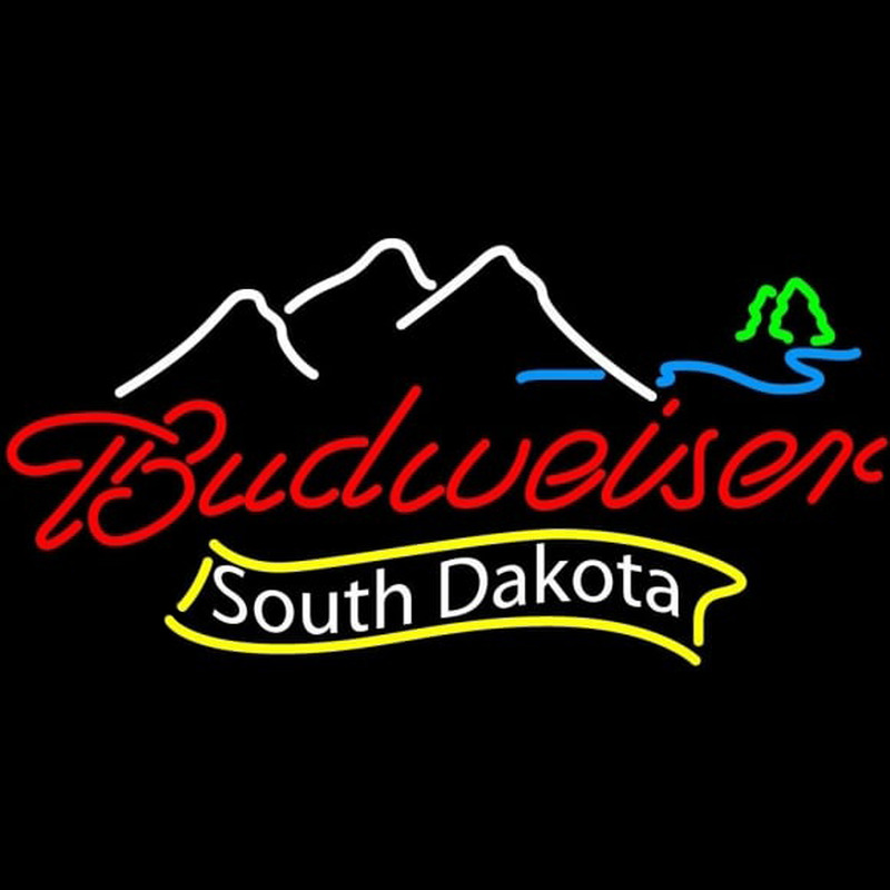 Budweiser South Dakota Beer Sign Neonskylt