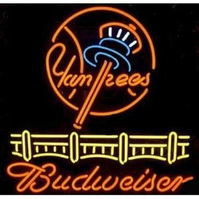 Budweiser Yankees Beer Bar Pub Neonskylt