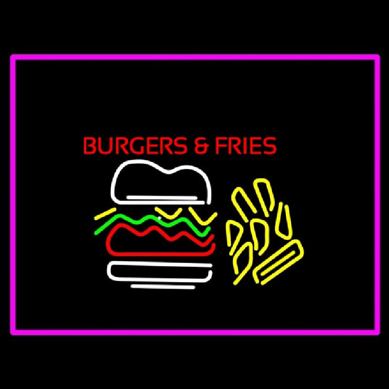 Burgers And Fries Neonskylt