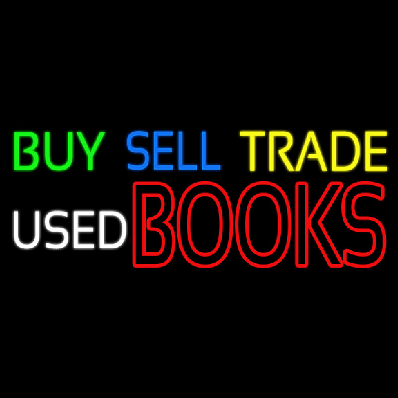 Buy Sell Trade Used Books Neonskylt