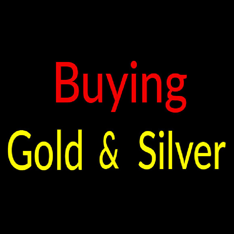 Buying Gold And Silver Block Neonskylt