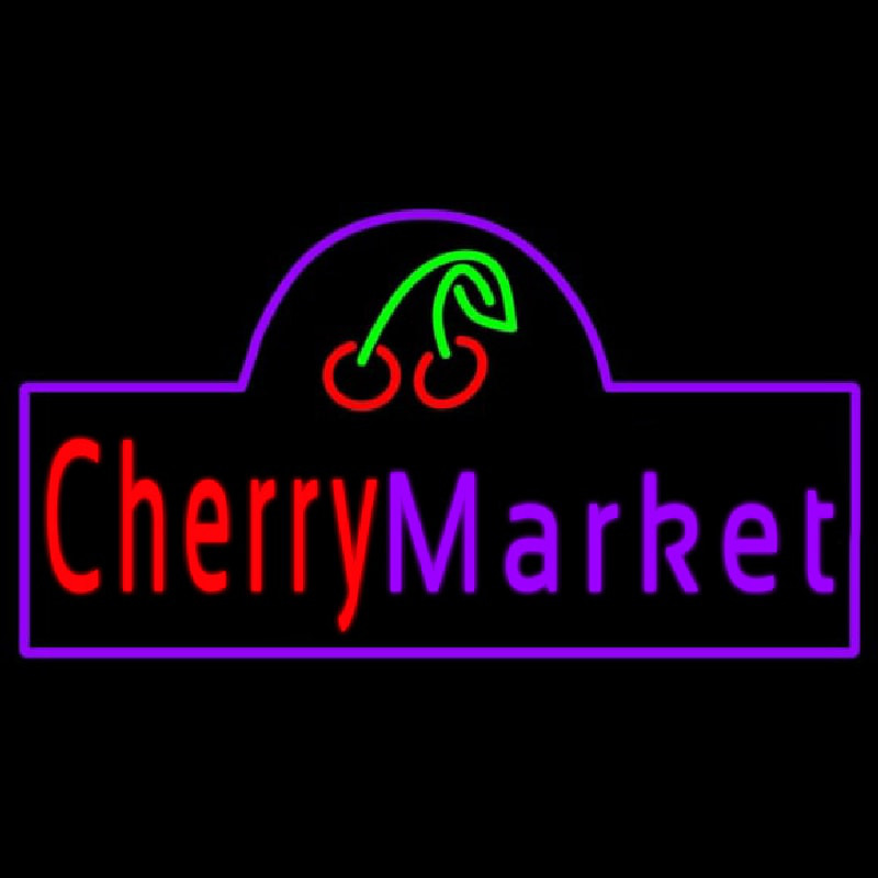 Cherry Market Neonskylt