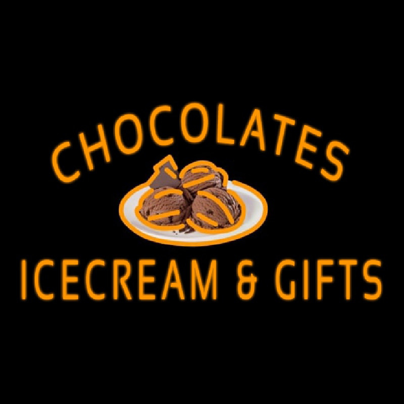 Chocolate Ice Cream And Gifts Neonskylt