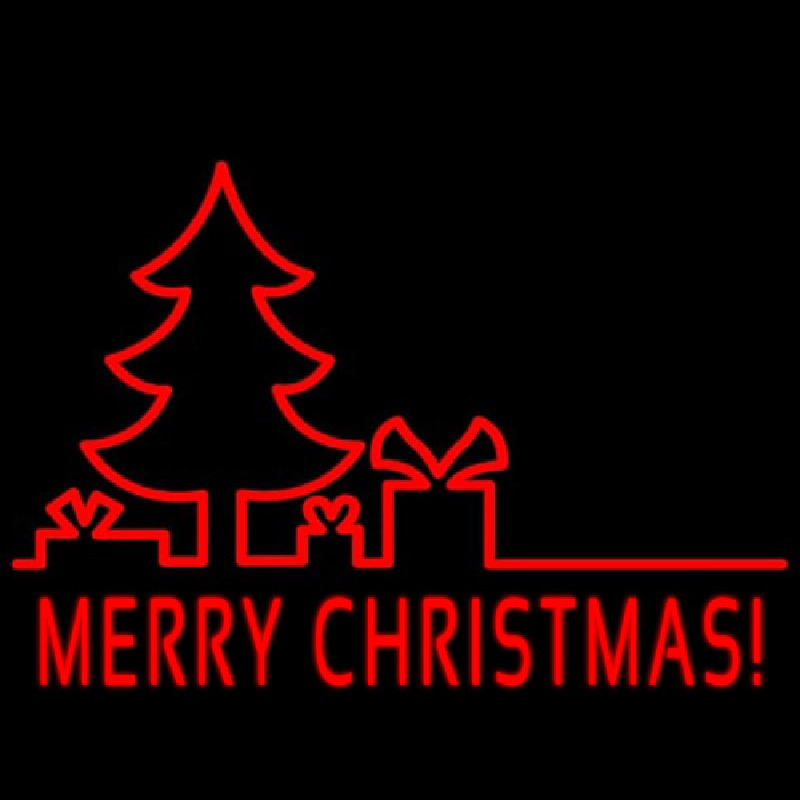 Christmas Outline Vector Neonskylt