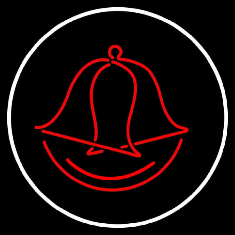 Circle Wedding Bell Logo Neonskylt