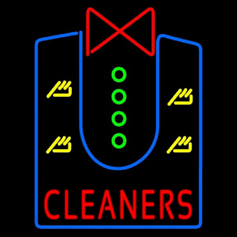 Cleaners With Shirt Neonskylt