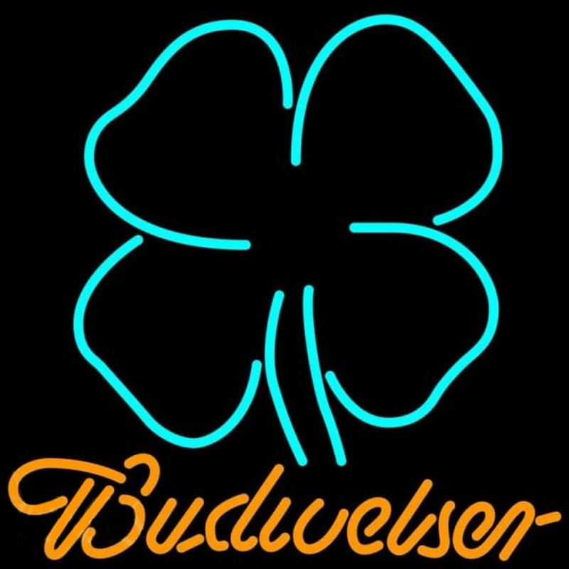 Clover Budweiser Beer Sign Neonskylt