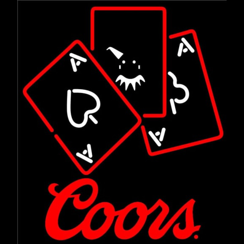 Coors Ace And Poker Neonskylt