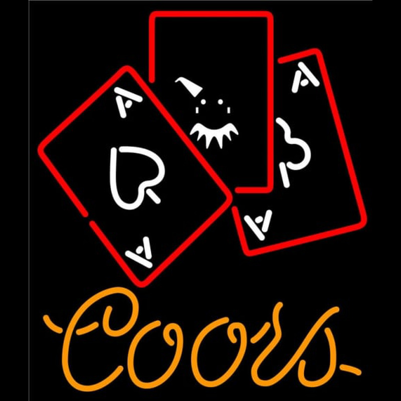 Coors Ace And Poker Neonskylt