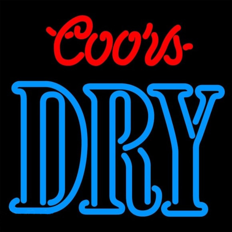 Coors Dry Beer Sign Neonskylt