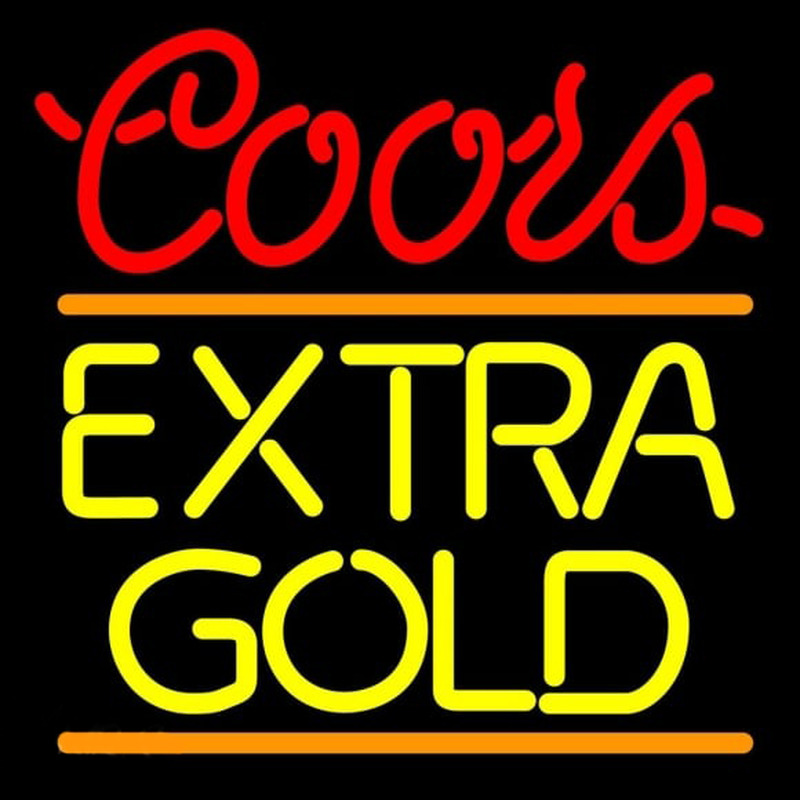 Coors E tra Gold Beer Sign Neonskylt