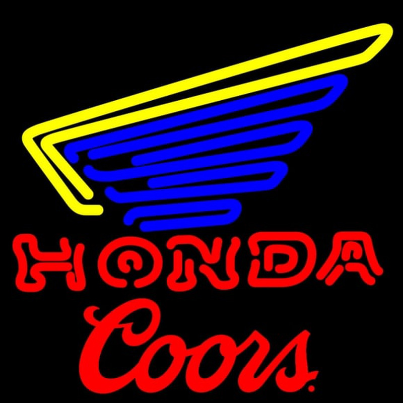 Coors Honda Motorcycle Gold Wing Neonskylt