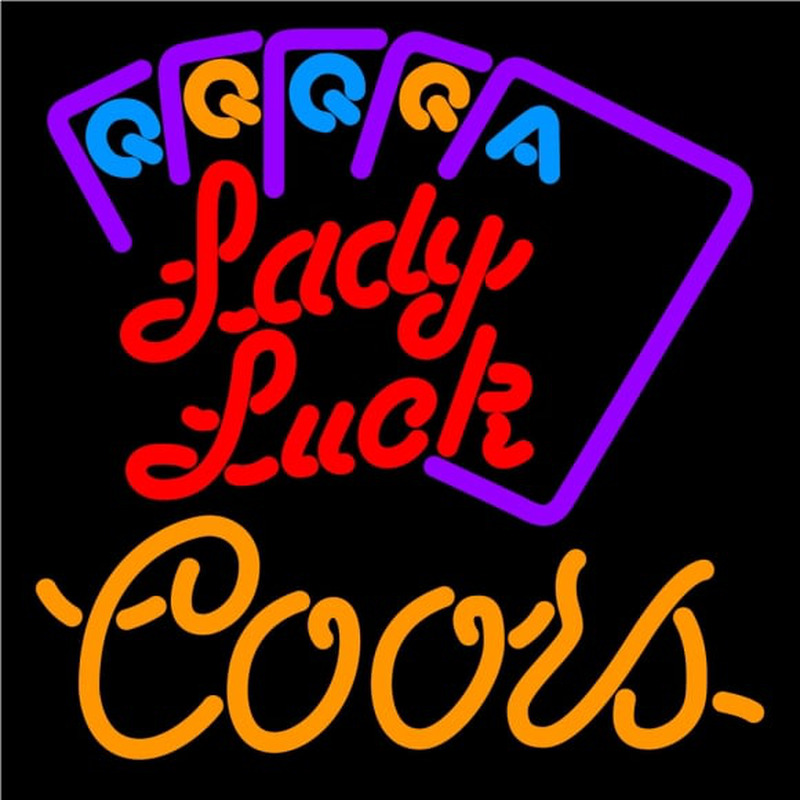 Coors Lady Luck Series Neonskylt