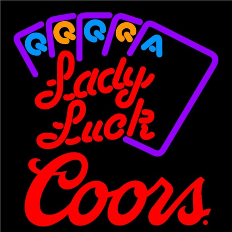 Coors Lady Luck Series Neonskylt