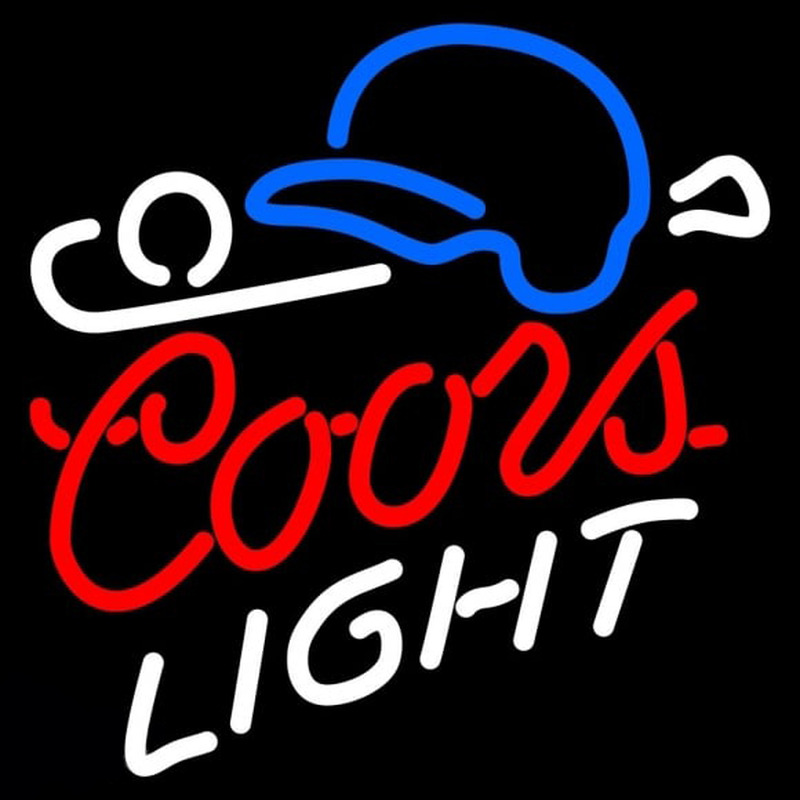 Coors Light Baseball Beer Sign Neonskylt